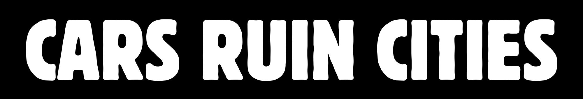 Cars Ruin Cities Long sticker