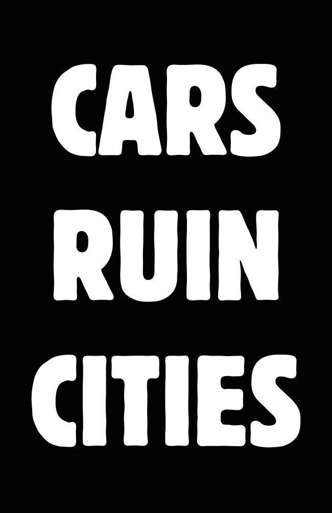 Cars Ruin Cities Small sticker